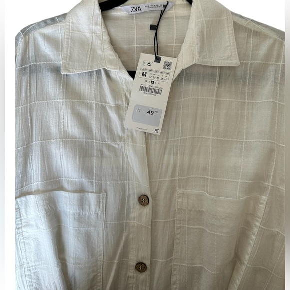 NWT • ZARA • STRIPED OVERSIZED BLOUSE • M - Picture 13 of 16